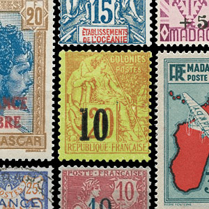 Verzamelpostzegels - Frankrijk (oude kolonies en protectoraten)