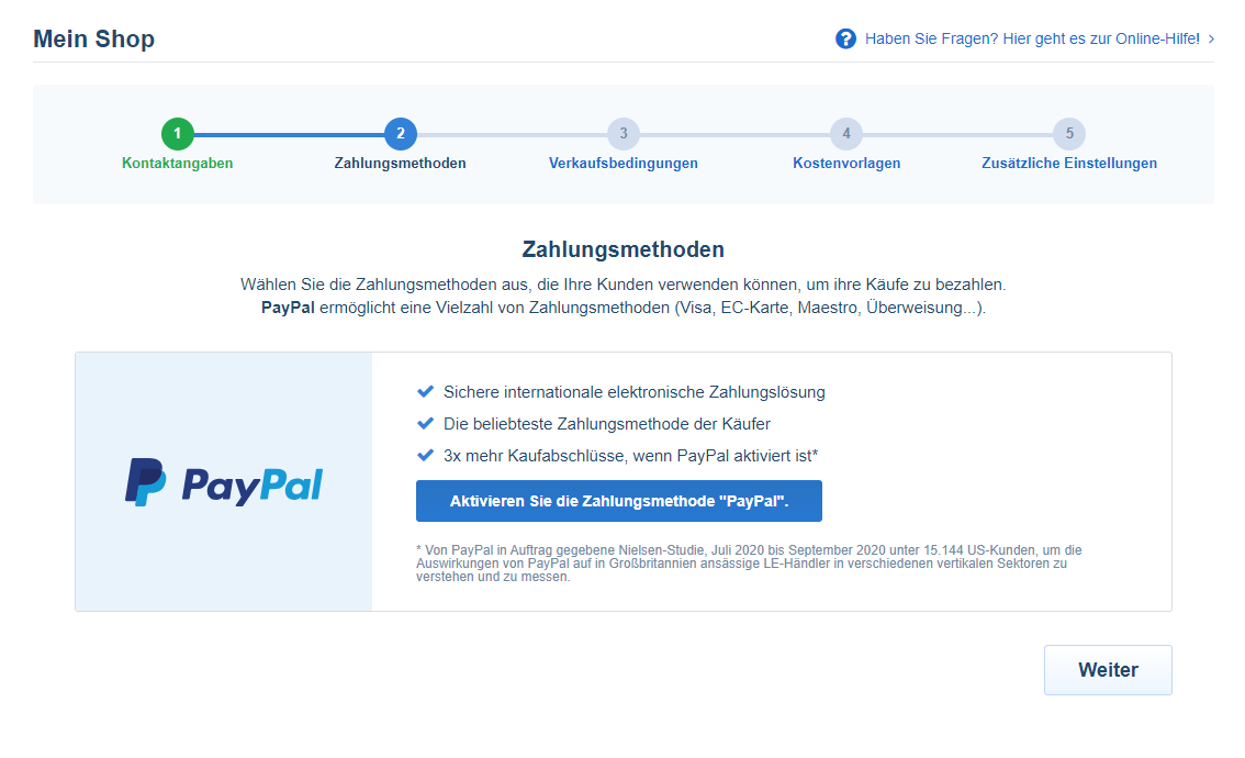 paypal activation