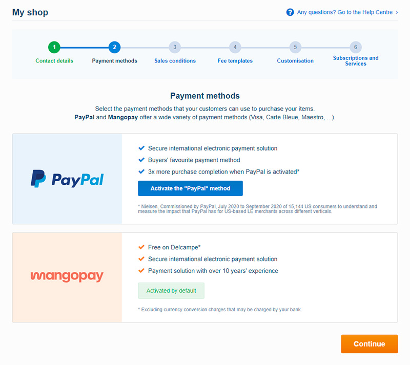 paypal activation