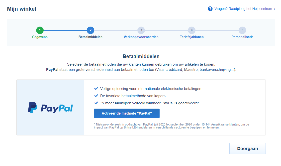 paypal activation