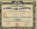 DECO : COMPAGNIE FRANCAISE DE L´IODE & DE L´ALGINE - Industrie