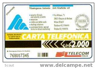 TELECARTE ITALIA PUBLICITE MELINEX (CATALOGUE GOLDEN 2004 NR 256 € 18) - Privées - Hommages