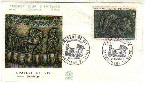 FDC Cratère De Vix 1966 - 1960-1969