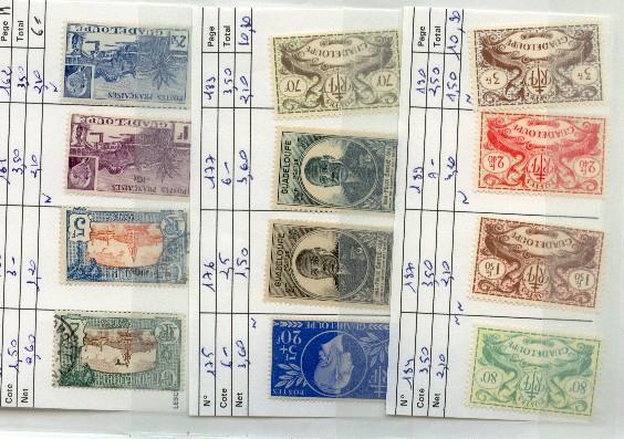 GUADELOUPE 10 TIMBRES NEUF + 2 TIMBRES OBLITERES - Sonstige & Ohne Zuordnung