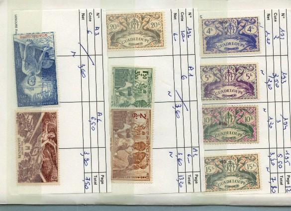 GUADELOUPE 9 TIMBRES NEUFS - Other & Unclassified