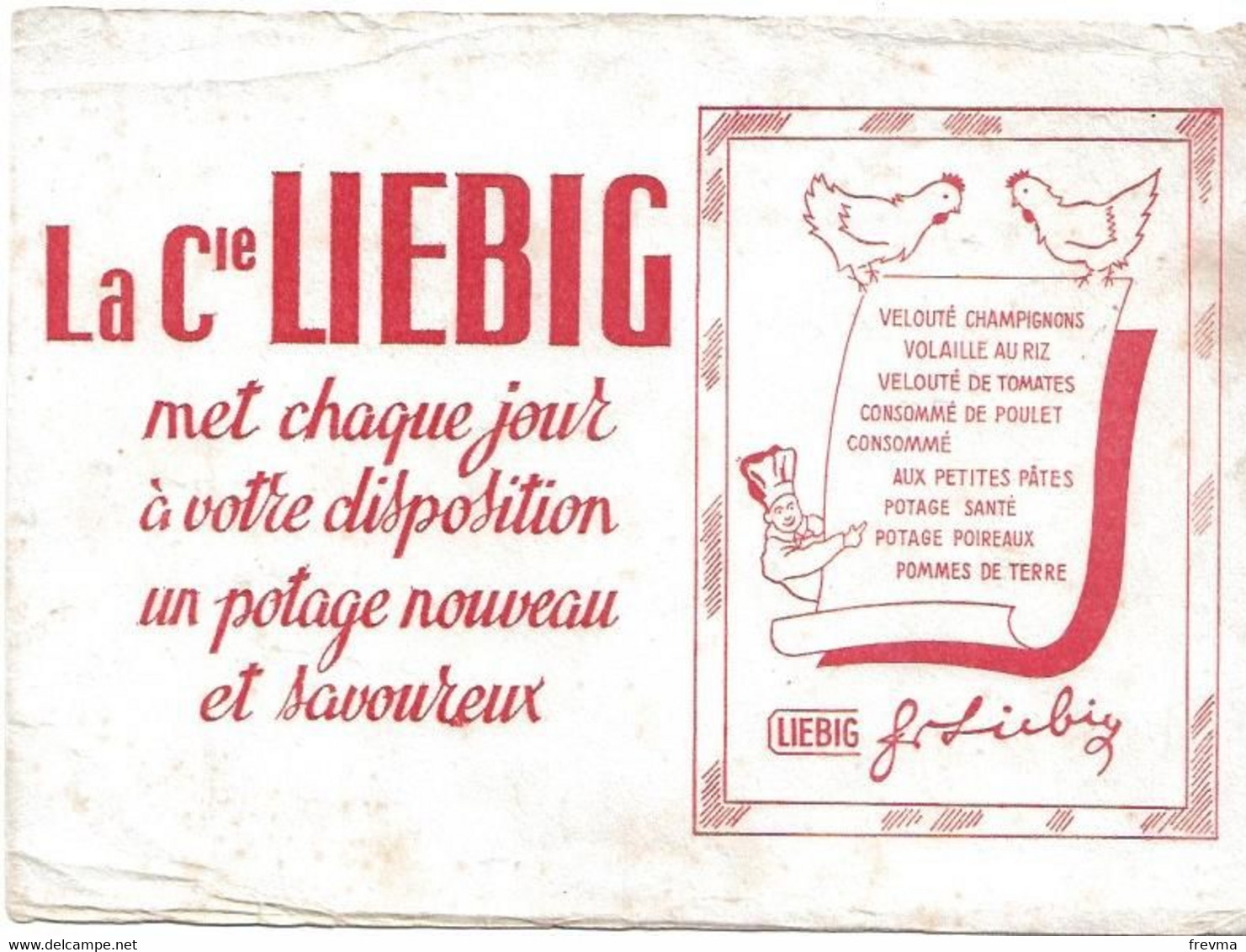Buvard Compagnie Liebig - Potages & Sauces