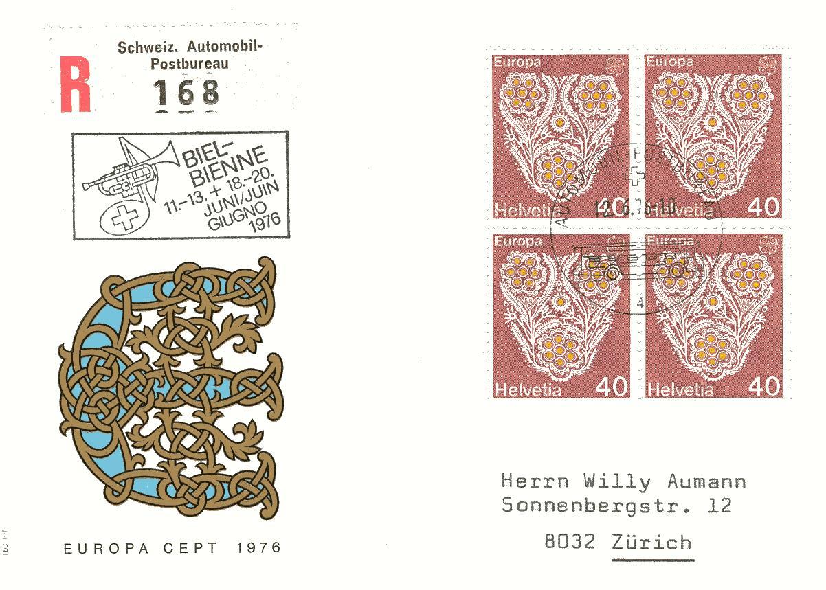 FDC CEPT CH_ 1976 - Other & Unclassified