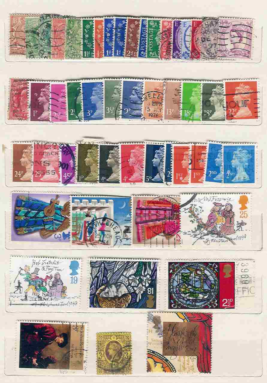 Lot 50 Timbres Oblitérés GB - Sammlungen