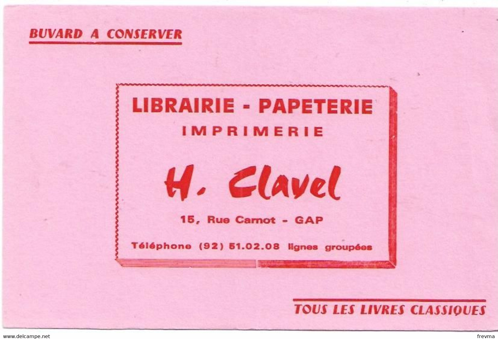 Buvard H Clavel Rose - Papierwaren