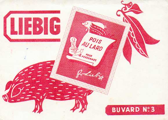 Buvard Liebig Pois Au Lard N°3 - Soups & Sauces