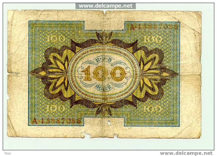 100 Marks De 1920 - Altri & Non Classificati