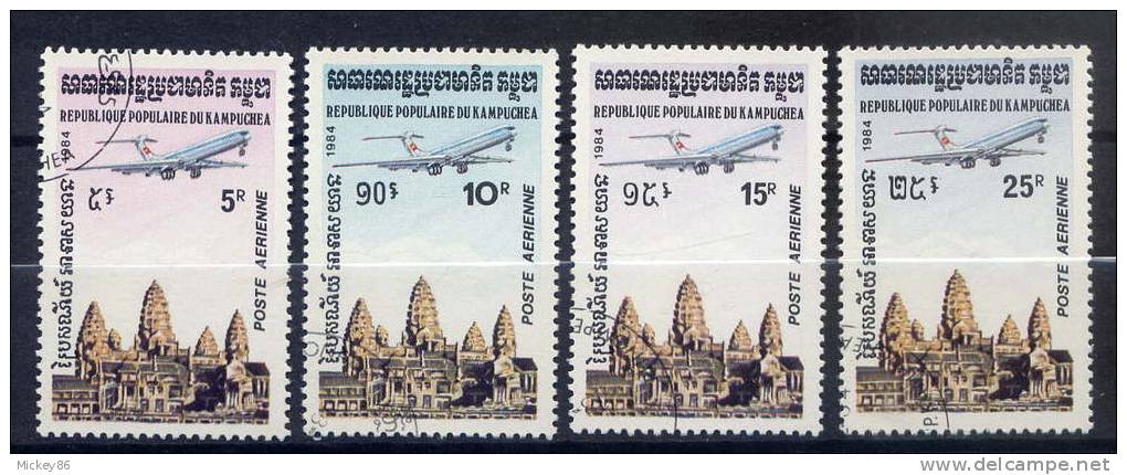 CAMBODGE --- POSTE AERIENNE   Série   De 4 Valeurs-- Oblitérés - Cambodge