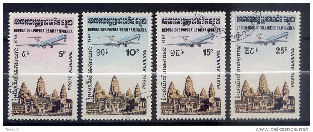 CAMBODGE ---POSTE AERIENNE--  Série   De 4 Valeurs  Oblitérés - Cambodja