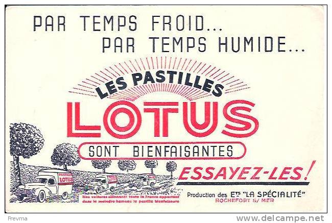 Buvard Lotus Les Pastilles - Sucreries & Gâteaux