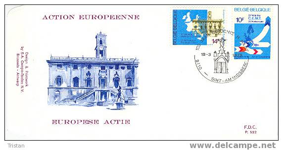 BELGIË- FIRST DAY COVER - EUROPESE ACTIE. - Other & Unclassified