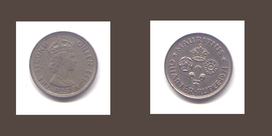 QUART DE RUPEE 1971 - Mauricio