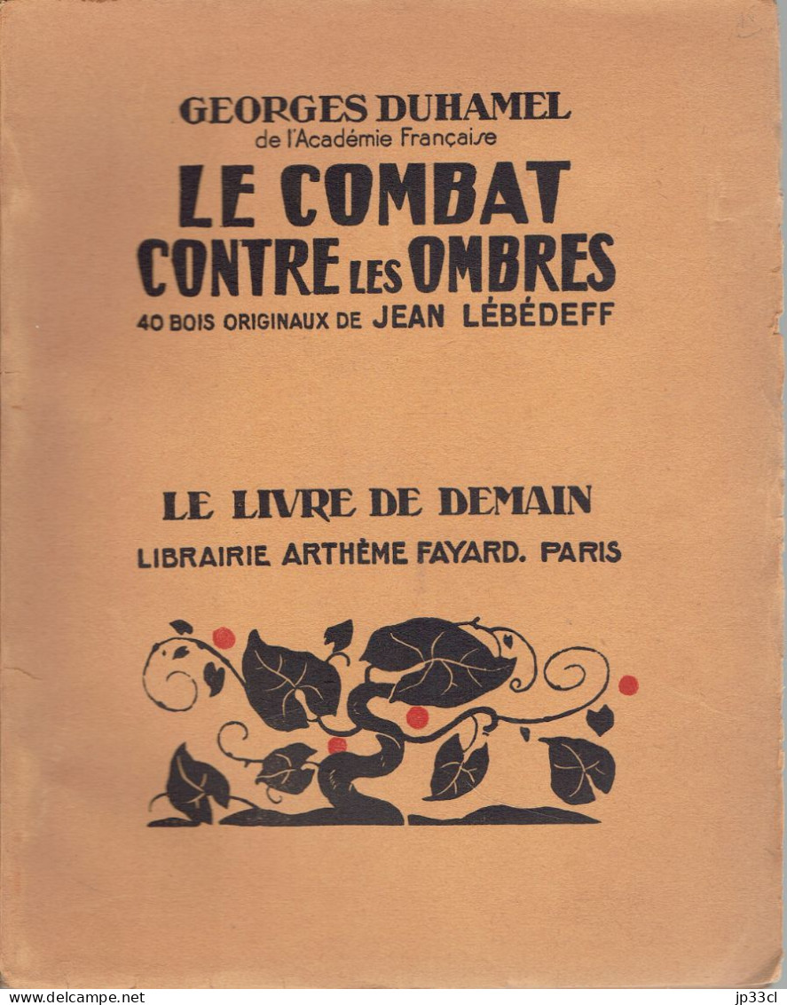 Le Combat Contre Les Ombres Par Georges Duhamel - Autres & Non Classés