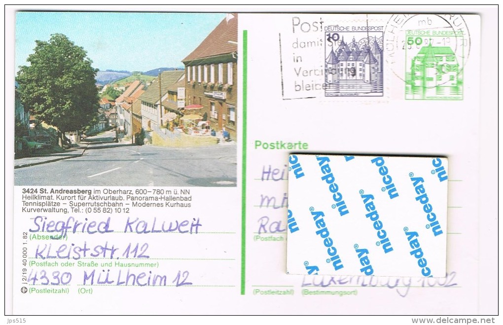 Germany - Bildpostkarte Postal Stationery  Entier Postal - Tennisplatze - J2/19 - Tennis
