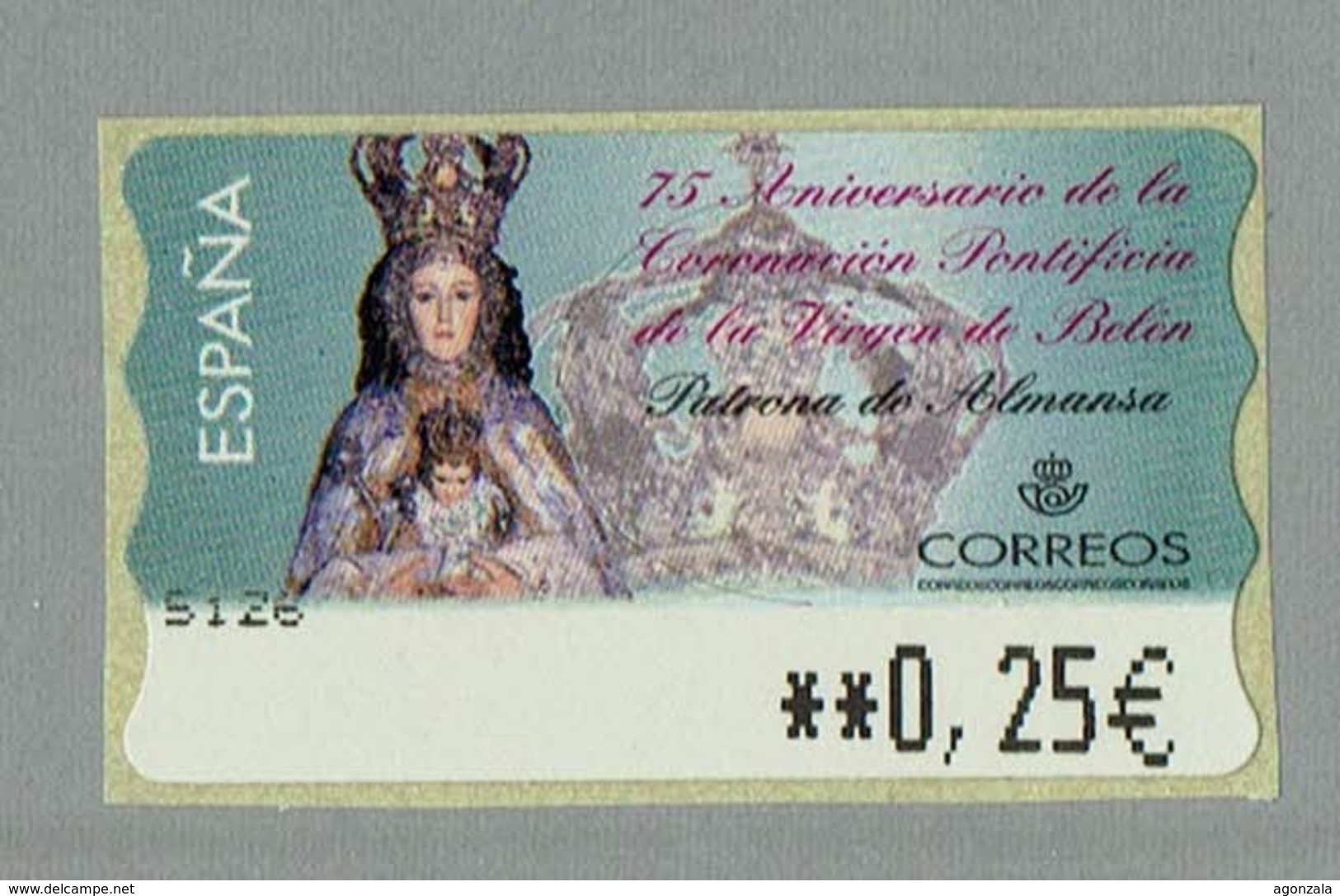 RARITY ATM SPAIN VIRGIN BELEN 1999 BEFORE EURO IN EUROS MNH - Altri & Non Classificati