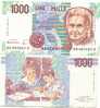 Billet D´italie 1000 Lires (m.montessori)1990 - Altri & Non Classificati