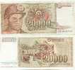 Billet De Yougoslavie 20000 Dinara 1987 - Jugoslawien
