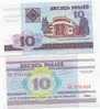 Billet De Bielorussie 10 Roubles - Wit-Rusland