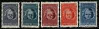 Ned 1945 Child Serie Mint Hinged  444-448 #66 - Neufs