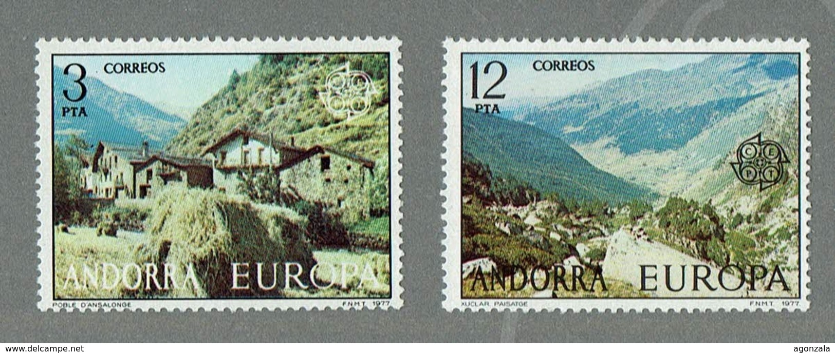 ANDORRA EUROPE CEPT 1977 NATURE MNH STAMPS - 1977
