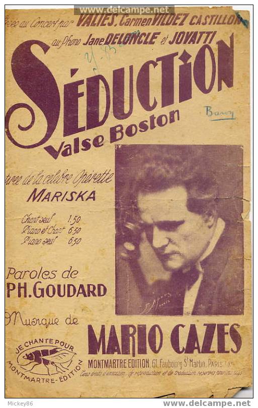 SEDUCTION  Valse Boston Tirée De La Célèbre Opérette MARISKA - Compositeurs De Comédies Musicales