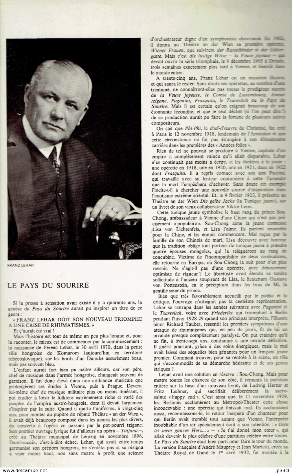 Le Pays Du Sourire De Franz Lehar (2 Disques) Concerts Lamoureux Direction Yvon Leenaert - Klassik