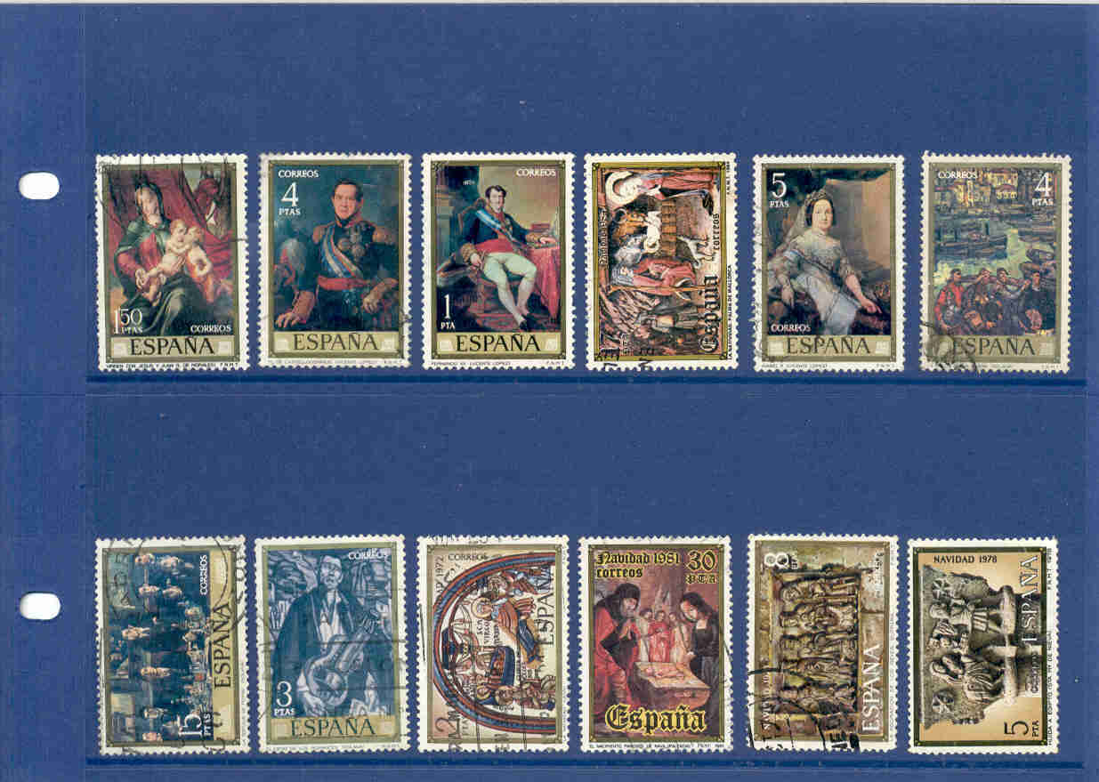 LOTE 12 TIMBRES STAMPS USED PAINTING PEINTURE ART - Autres & Non Classés