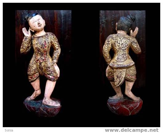 - Figure Déïque Birmane  / Old Burmese Spirit - Asian Art