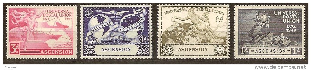 Ascension UPU 1949 Yvertnr 58-61 (*)  MLH Cote 18,50 Euro - UPU (Union Postale Universelle)