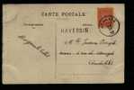 N° 108 Op Postkaart Met Naamstempel HAVERSIN , Cirkelstempel JEMELLE Op 28/03/1913 - Griffes Linéaires