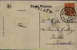 108 Op Postkaart Met Naamstempel FALAEN , Cirkelstempel NAMEN Op 29/04/1913 - Griffes Linéaires