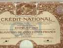 DECO : CREDIT NATIONAL   ( 1919 ) - Bank En Verzekering