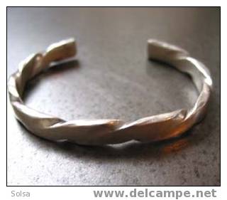 Joli Bracelet Argent épuré / Nice Stylish Silver Bracelet 60's - Bracelets