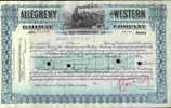 ALLEGHENY AND WESTERN RAILWAY COMPANY - Spoorwegen En Trams