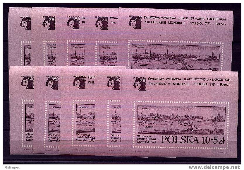 POLAND LIMITED COPERNIC SHEETLET From 1973 - NEVER HINGED **  PER 10x - Blocs & Feuillets