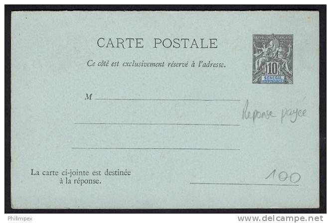 FRANCE, SENEGAL REPLY CARD VF UNUSED! - Other & Unclassified