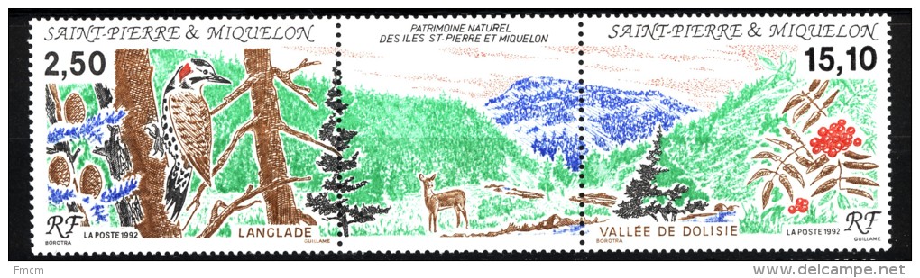 1992 Langlade Et Dolisie Tryptique - Unused Stamps