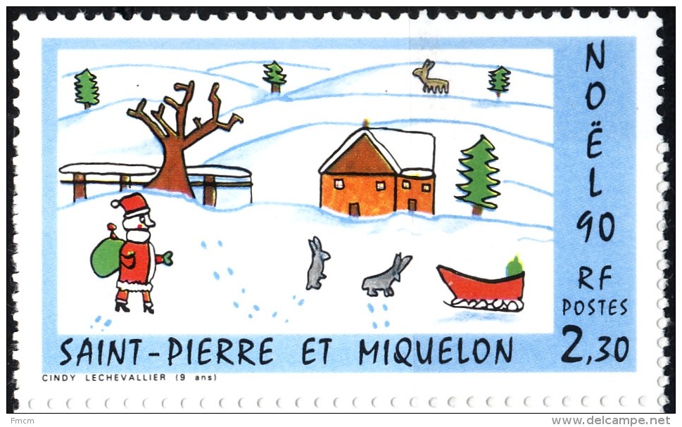 1990 Noël - Unused Stamps