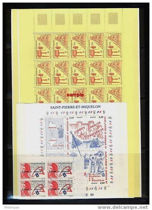 ST. PIERRE & MIQUELON VF MNH GROUP - BELOW FACE! - Colecciones & Series