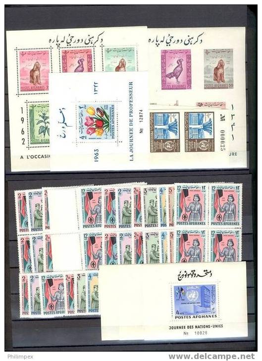 AFGHANISTAN NICE GROUP SETS AND SHEETLETS NEVER HINGED **! - Mezclas (min 1000 Sellos)