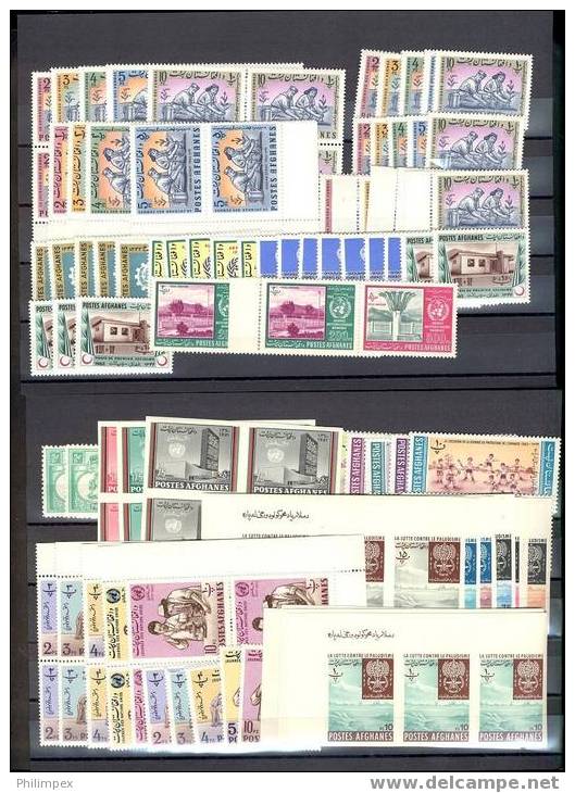 AFGHANISTAN NICE GROUP SETS AND SHEETLETS NEVER HINGED **! - Lots & Kiloware (mixtures) - Min. 1000 Stamps
