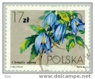 Pologne 1984 Yvert Et Tellier N 2721 Exp7(obl.) Fleurs, Clematis Alpina - Oblitérés