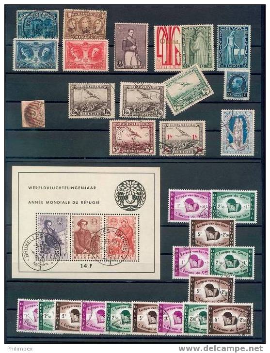 BELGIUM, GROUP WITH BETTER LIGHT HINGED/NEVER HINGED/USED - Colecciones