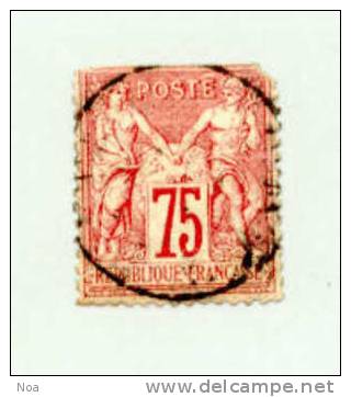 France Groupe Allégorique 1876-78 Yvert Et Tellier N 71(ob) - 1876-1878 Sage (Type I)