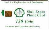 GB STATION PETROLE SHELL  Chip Card A PUCE 150U Ut - Ausstellungskarten