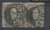 Paire Horizontale Du N°14 Dent 12.5 Oblit  MV (NIPA +850/timbre) TB - 1863-1864 Medaillen (13/16)